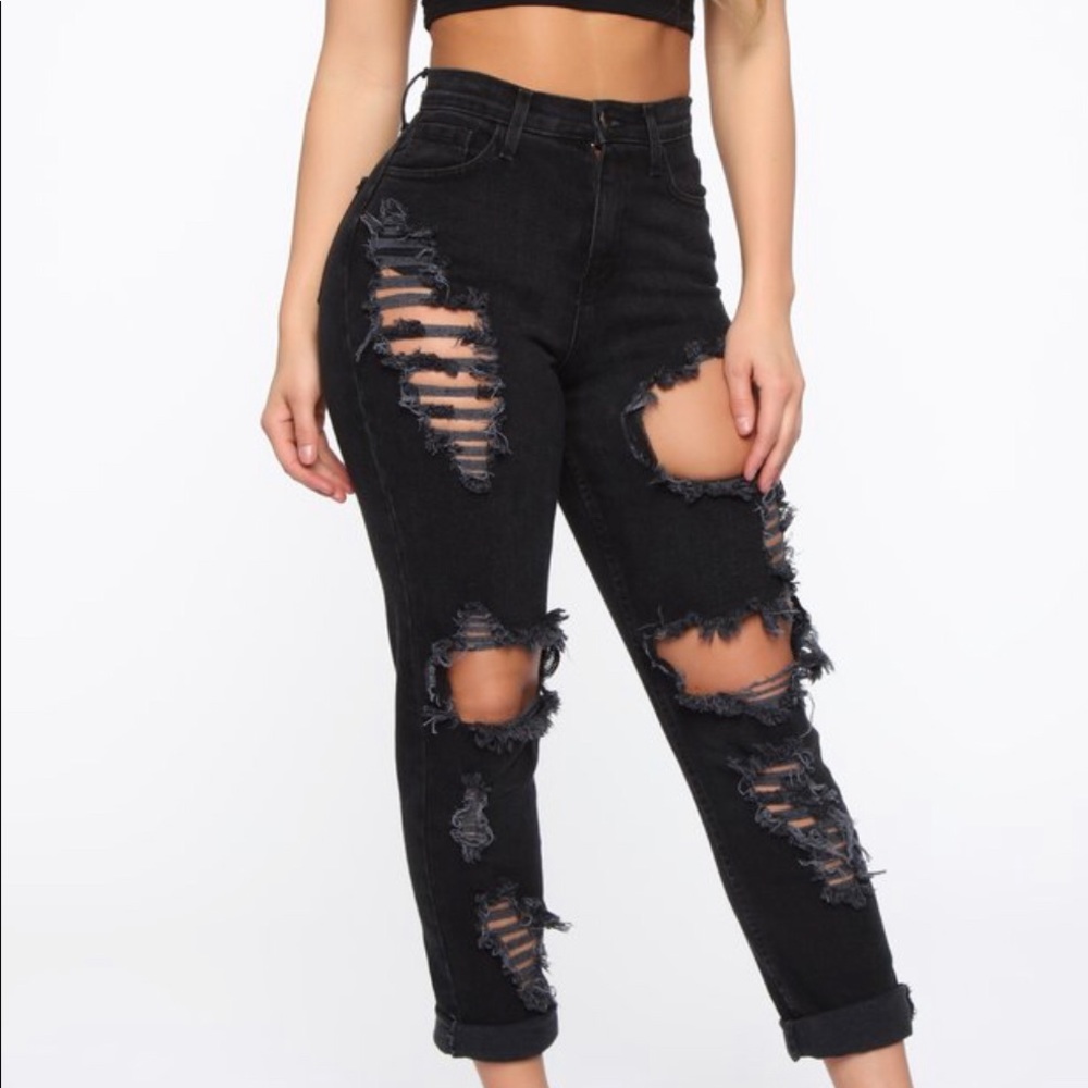 Driving Me Crazy Boyfriend Jeans- Black